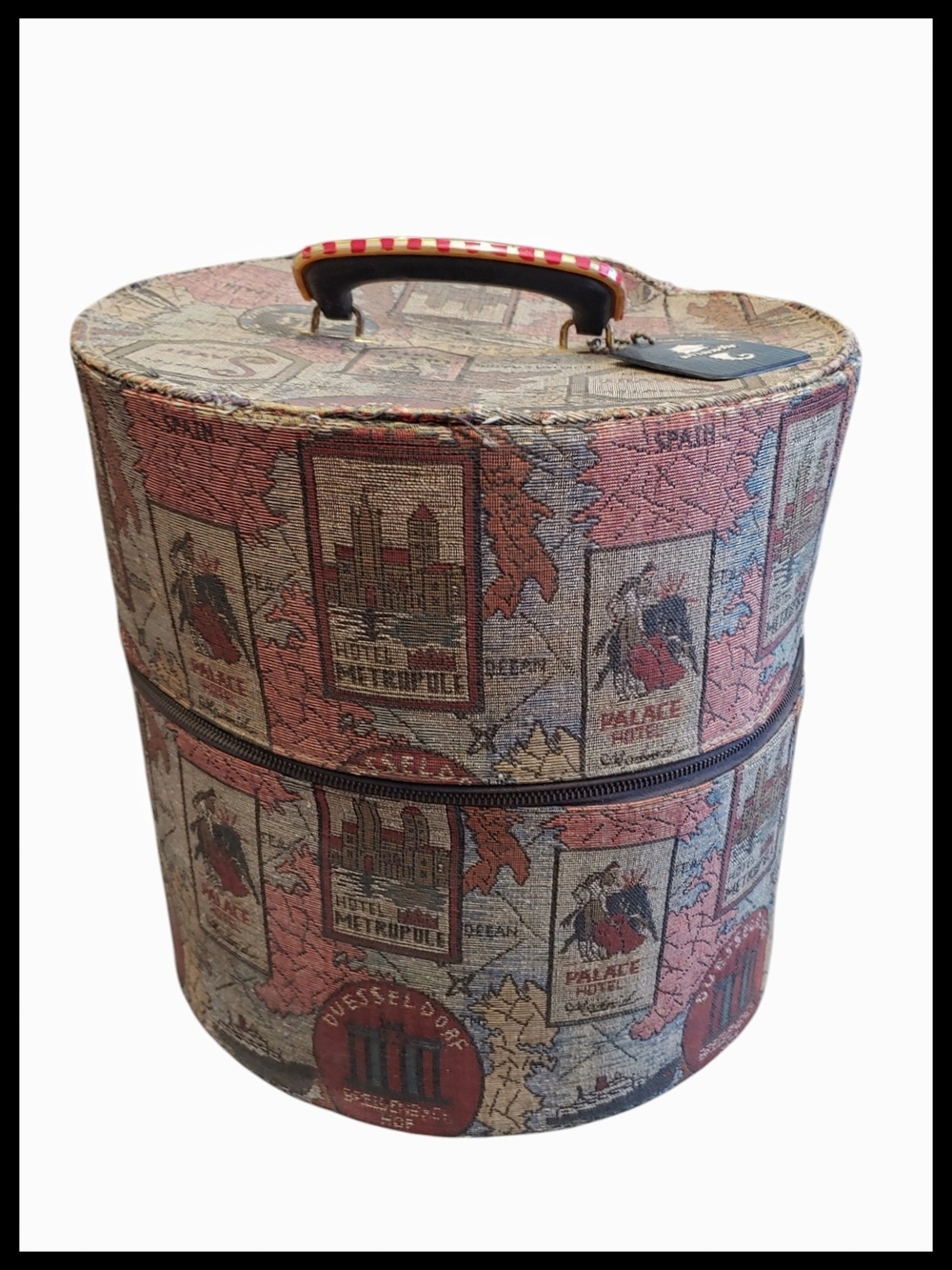 Vintage Munro Carry-All Tapestry Hat/Wig Travel Case - Picture 10 of 14